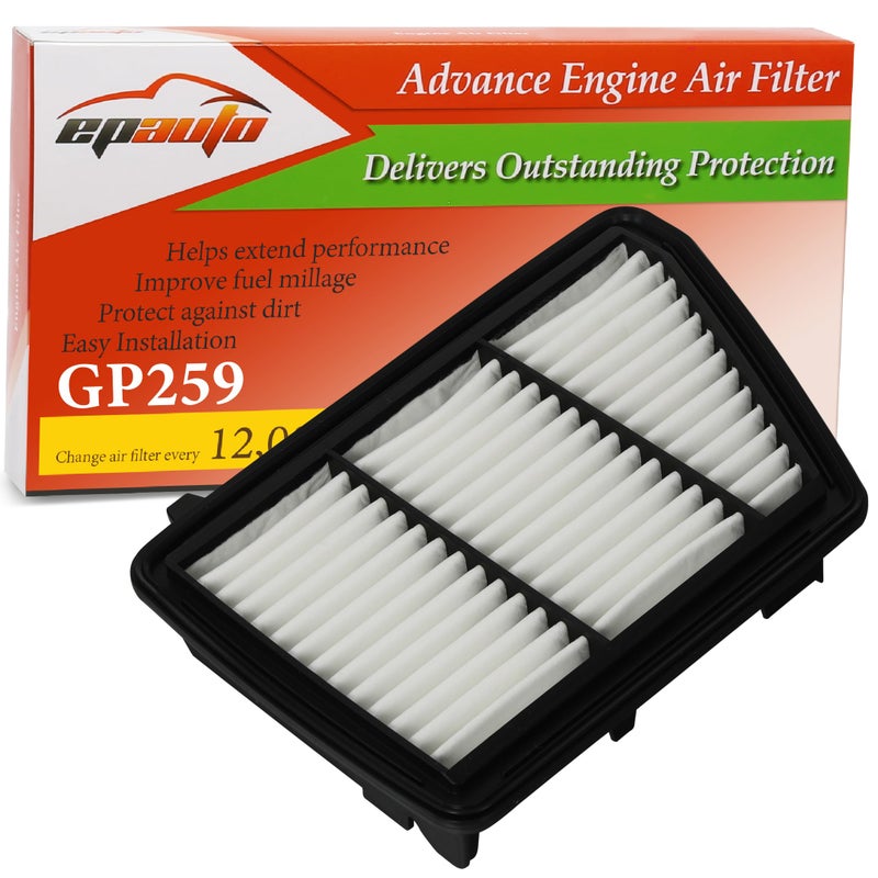 EPAuto GP259 (CA12259) Engine Air Filter Replacement for Honda CR-V 2.4L (2017-2019) â€“ Rigid Panel Filter for Improved Airflow and Fuel Efficiency - Image 1